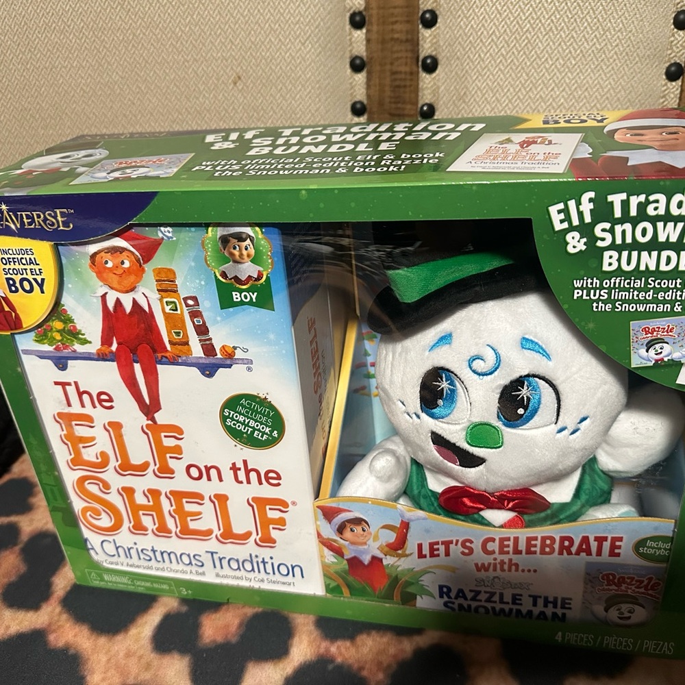 The Elf on the Shelf Boy and Razzle The Snowman Bundle NEW IN BOX